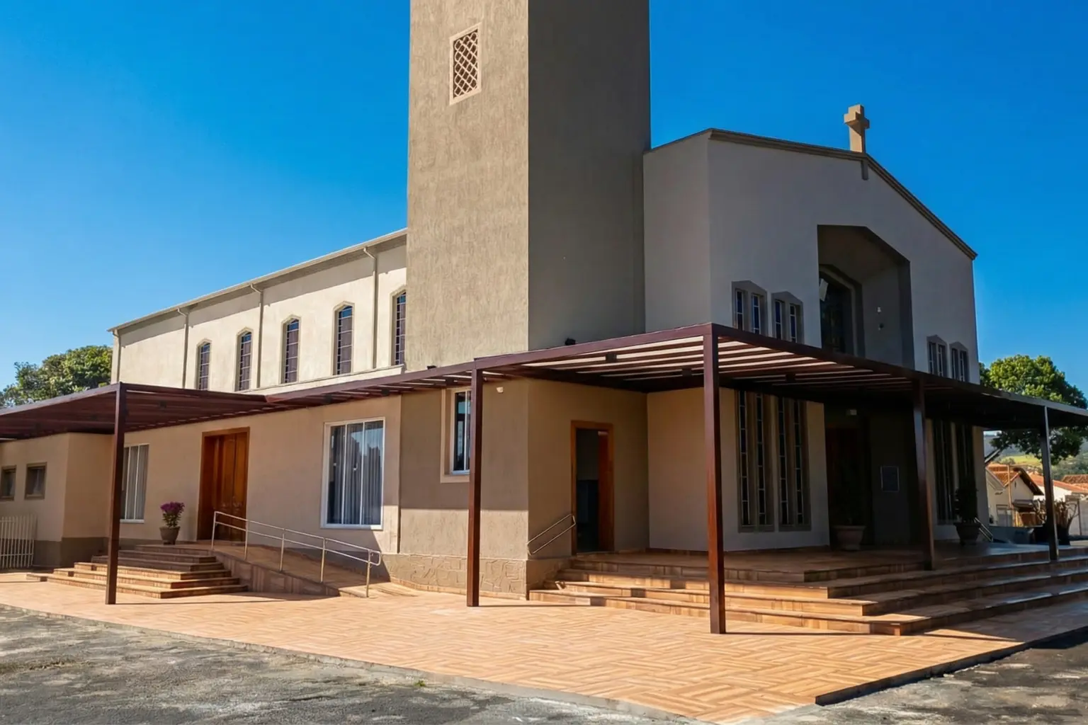 Cobertura Metalica Igreja Corrimao Acessibilidade Franca Sp