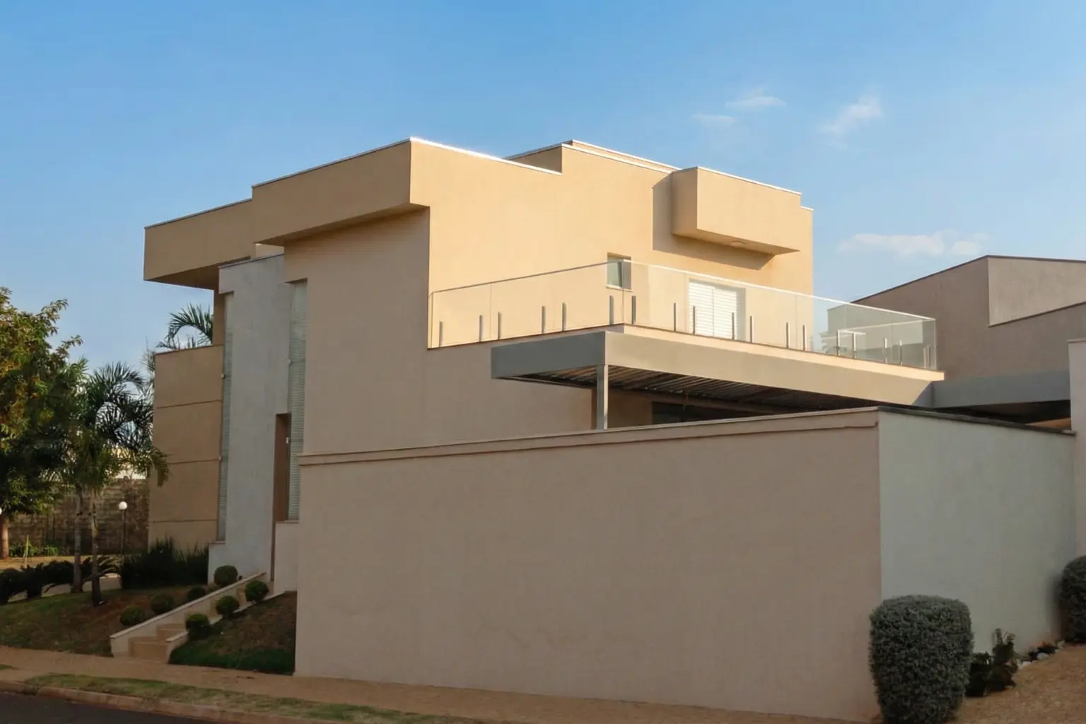 Guarda Corpo Vidro Temperado Fachada Contemporanea Sertaozinho Sp