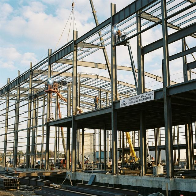 Construção de estrutura metálica para galpão industrial em Ribeirão Preto